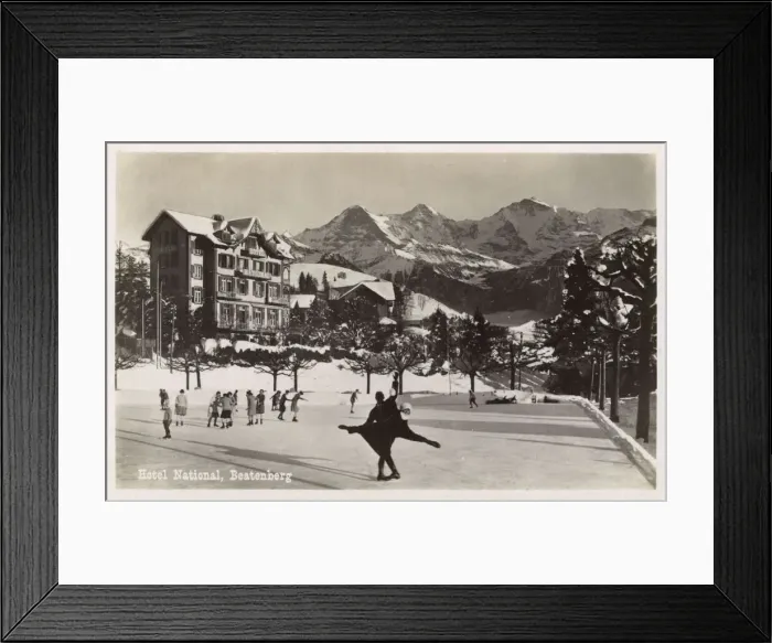 Framed Print : Hotel National, Beatenberg, Bern, Switzerland Framed Print : Hotel National, Beatenberg, Bern, Switzerland