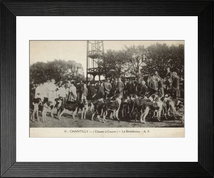Framed Print : Hunting with dogs, La Benediction, Chantilly, France Framed Print : Hunting with dogs, La Benediction, Chantilly, France