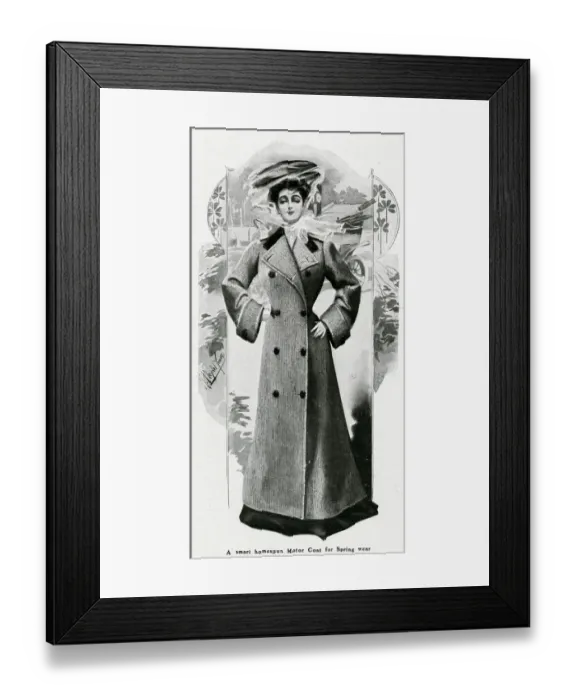 Framed Print : Womens motoring coat 1905 Framed Print : Womens motoring coat 1905