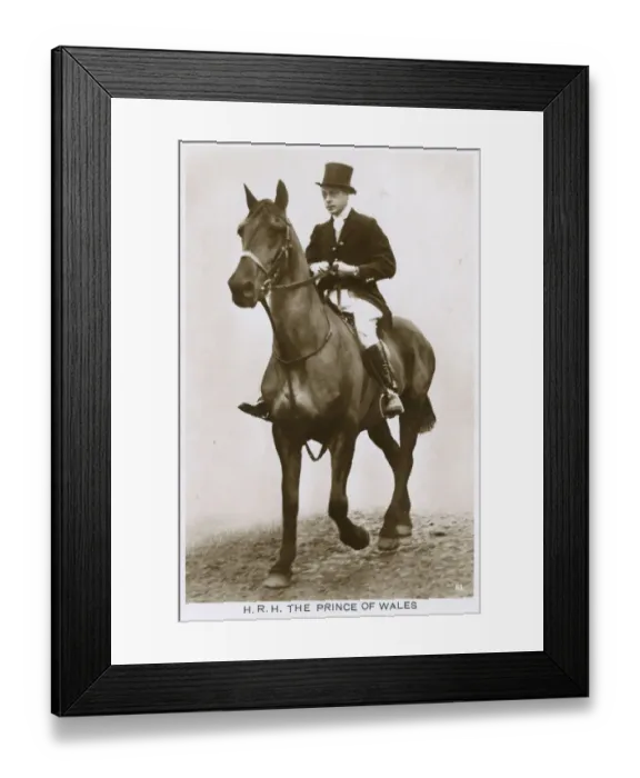 Framed Print : Prince of Wales, later King Edward VIII, on horseback Framed Print : Prince of Wales, later King Edward VIII, on horseback