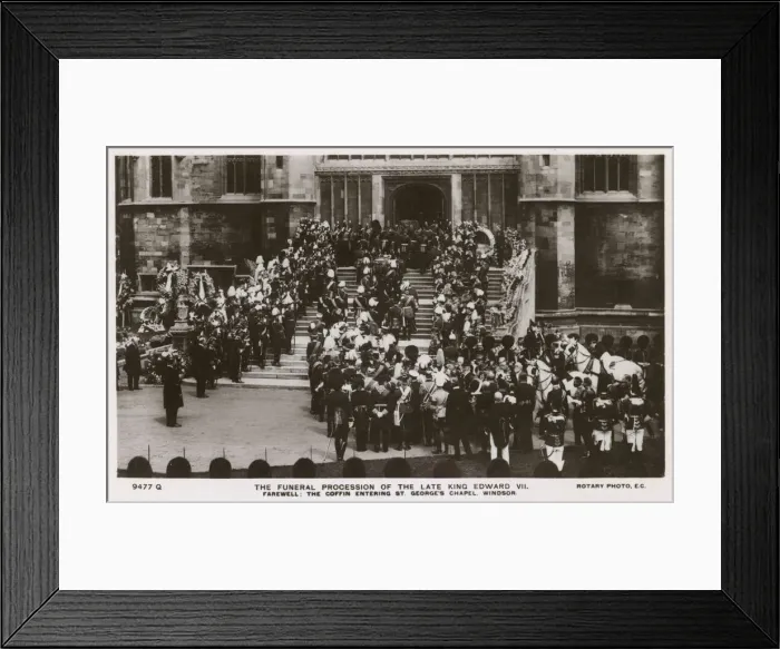 Framed Print : Funeral procession of King Edward VII, Windsor Framed Print : Funeral procession of King Edward VII, Windsor