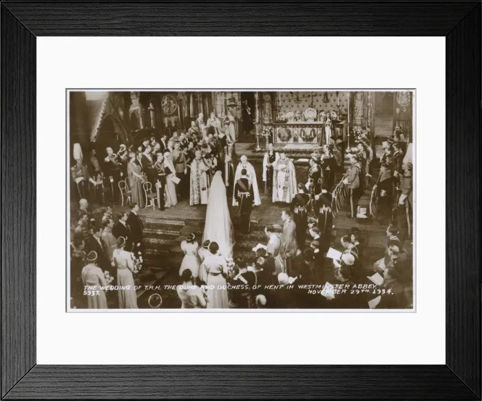 Framed Print : Wedding of the Duke of Kent and Princess Marina of Greece Framed Print : Wedding of the Duke of Kent and Princess Marina of Greece