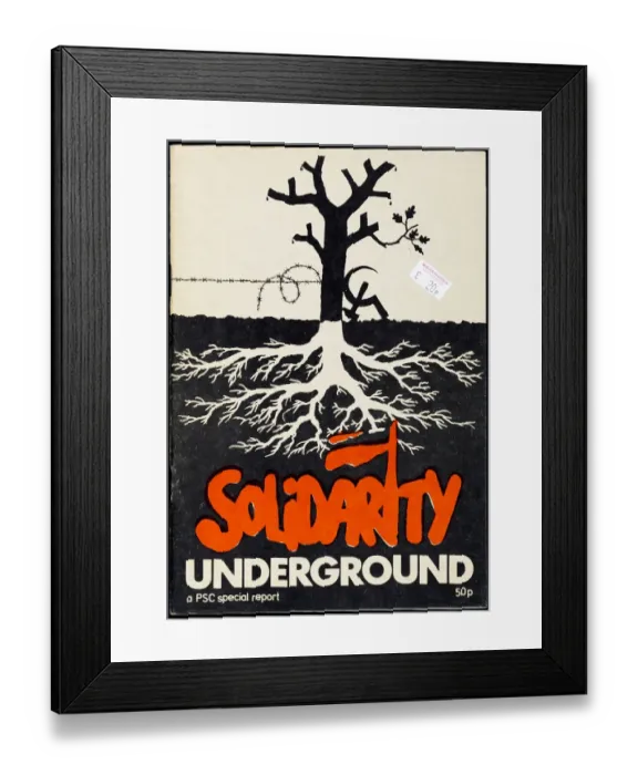 Framed Print : Solidarity campaign: barbed wire hammer & sickle Framed Print : Solidarity campaign: barbed wire hammer & sickle
