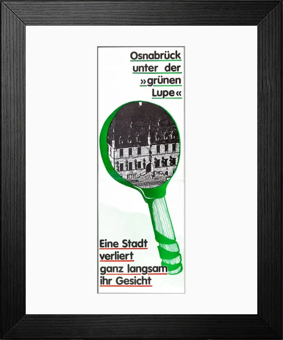 Framed Print : Magnifying glass - Town Hall Framed Print : Magnifying glass - Town Hall