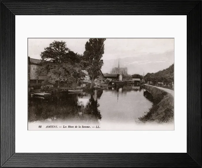 Framed Print : River Somme at Amiens, Northern France Framed Print : River Somme at Amiens, Northern France