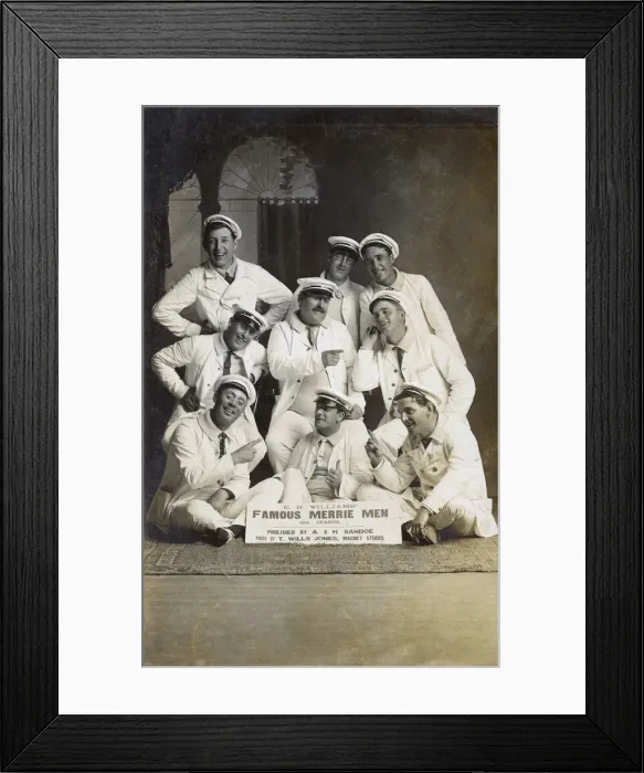Framed Print : Performing troupe, Famous Merrie Men of Rhyl Framed Print : Performing troupe, Famous Merrie Men of Rhyl