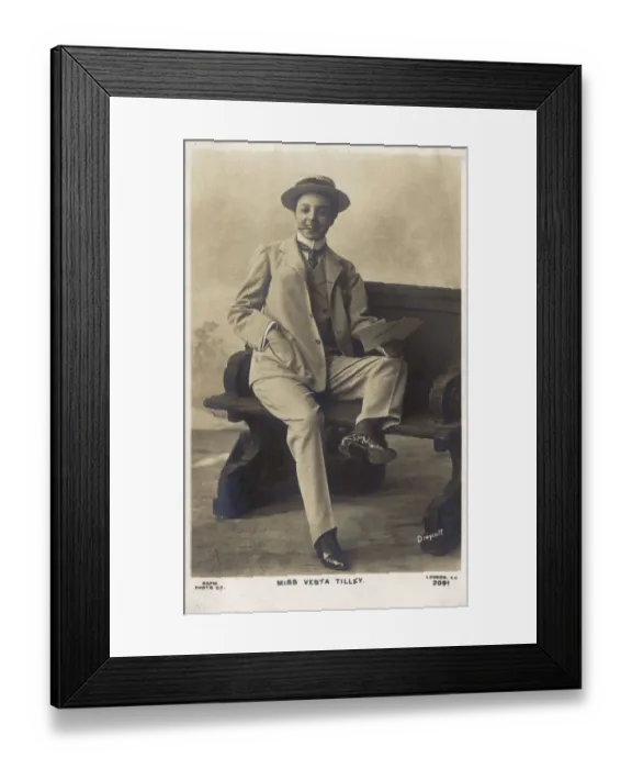 Framed Print : Vesta Tilley, performer and male impersonator Framed Print : Vesta Tilley, performer and male impersonator