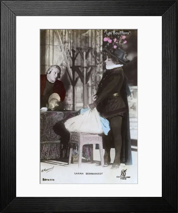 Framed Print : Sarah Bernhardt in Les Bouffons (The Clowns) Framed Print : Sarah Bernhardt in Les Bouffons (The Clowns)