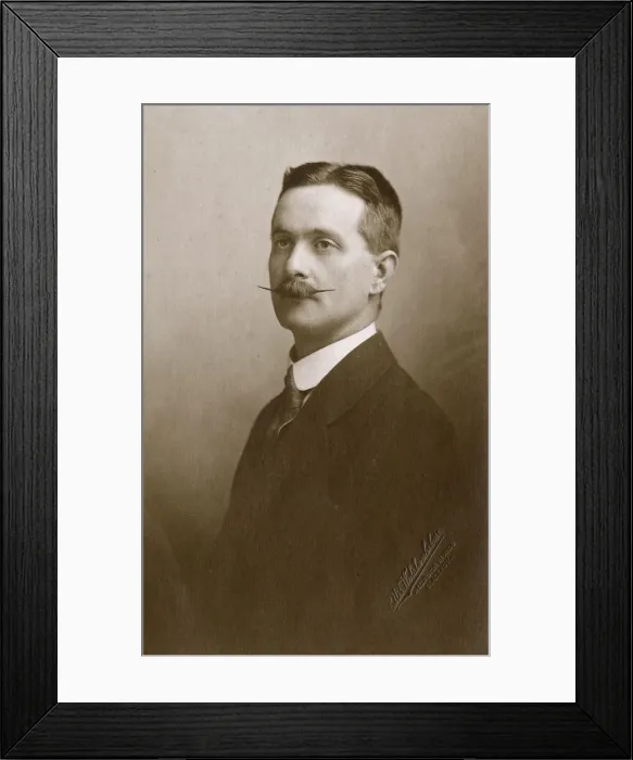 Framed Print : Man in studio photo, Blackpool Framed Print : Man in studio photo, Blackpool