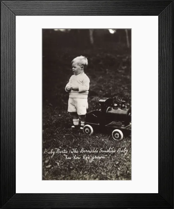 Framed Print : Baby Bertie, The Barnardo Sunshine Baby Framed Print : Baby Bertie, The Barnardo Sunshine Baby