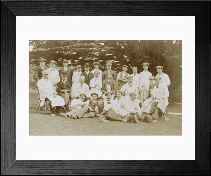 Framed Print : Group photo, large group of workmen Framed Print : Group photo, large group of workmen