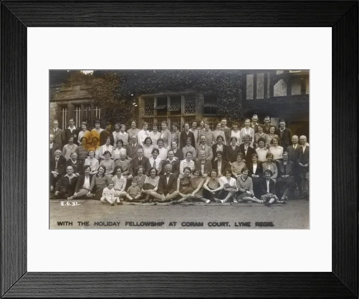 Framed Print : Group of holidaymakers, Coram Court, Lyme Regis, Dorset Framed Print : Group of holidaymakers, Coram Court, Lyme Regis, Dorset