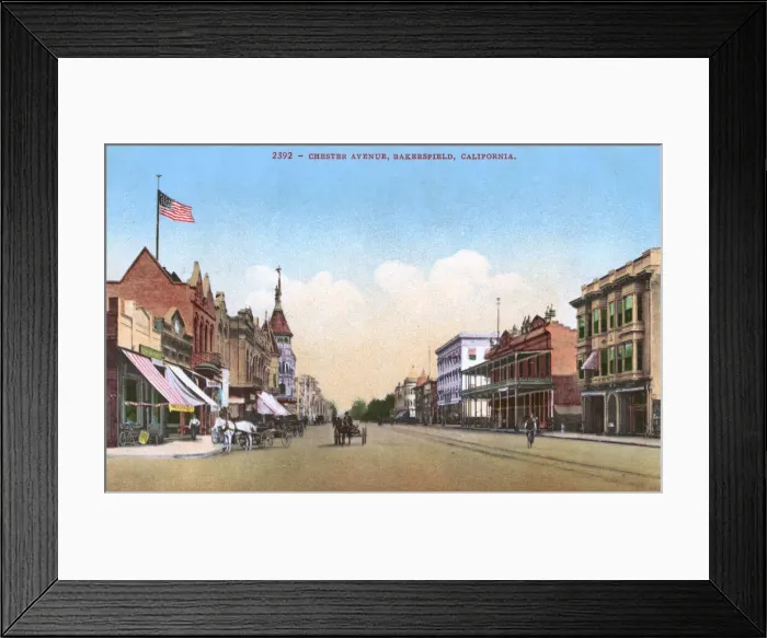 Framed Print : Chester Avenue, Bakersfield, Kern County, USA Framed Print : Chester Avenue, Bakersfield, Kern County, USA