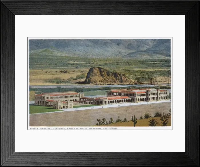 Framed Print : Casa del Desierto, Santa Fe Hotel, Barstow, California, USA Framed Print : Casa del Desierto, Santa Fe Hotel, Barstow, California, USA