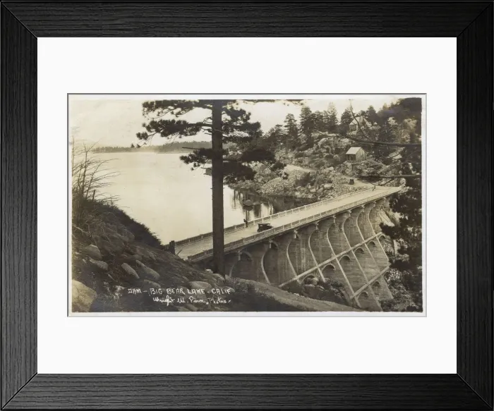 Framed Print : Dam at Big Bear Lake, California, USA Framed Print : Dam at Big Bear Lake, California, USA