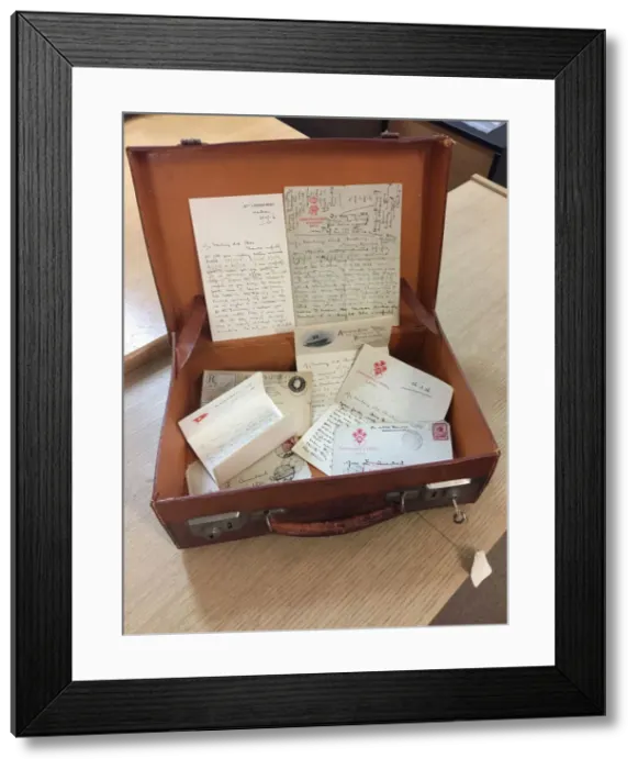 Framed Print : Letters from Albert Auerbach, arranged in a leather case Framed Print : Letters from Albert Auerbach, arranged in a leather case