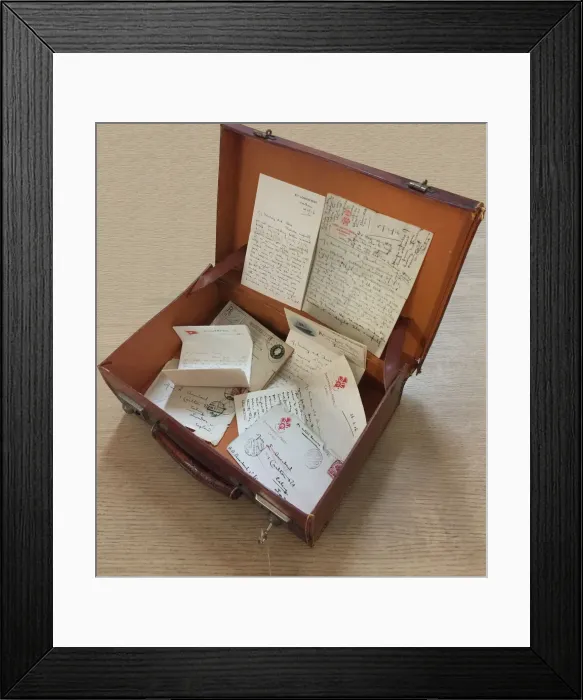 Framed Print : Letters from Albert Auerbach, arranged in a leather case Framed Print : Letters from Albert Auerbach, arranged in a leather case