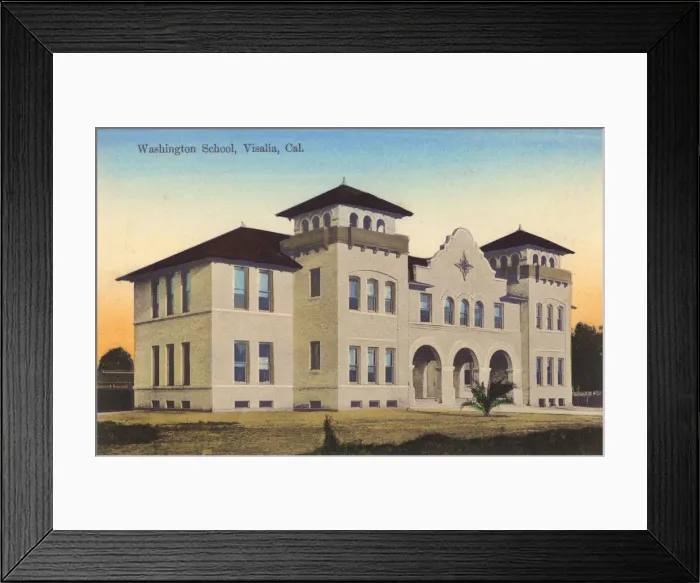 Framed Print : Washington School, Visalia, California, USA Framed Print : Washington School, Visalia, California, USA