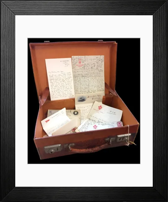 Framed Print : Letters from Albert Auerbach, arranged in a leather case Framed Print : Letters from Albert Auerbach, arranged in a leather case