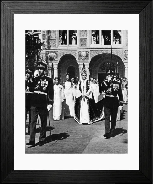 Framed Print : Queen Farah Dibah of Iran - Shahs Coronation Framed Print : Queen Farah Dibah of Iran - Shahs Coronation
