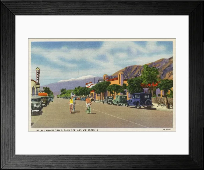 Framed Print : Palm Canyon Drive, Palm Springs, California, USA Framed Print : Palm Canyon Drive, Palm Springs, California, USA