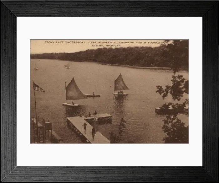 Framed Print : Stony Lake waterfront, Shelby, Michigan, USA Framed Print : Stony Lake waterfront, Shelby, Michigan, USA