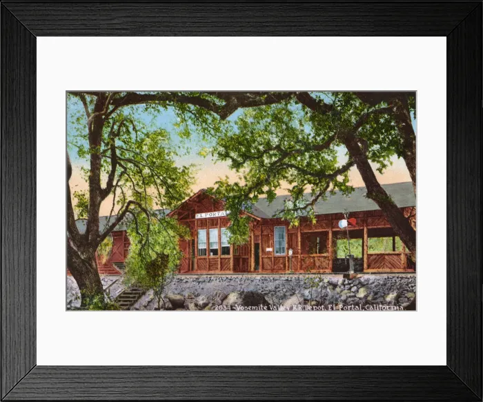 Framed Print : Railroad depot, Yosemite Valley, California, USA Framed Print : Railroad depot, Yosemite Valley, California, USA