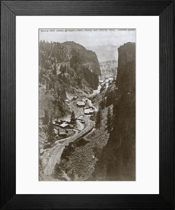 Framed Print : Aerial view of Willow Creek Canyon, Colorado, USA Framed Print : Aerial view of Willow Creek Canyon, Colorado, USA