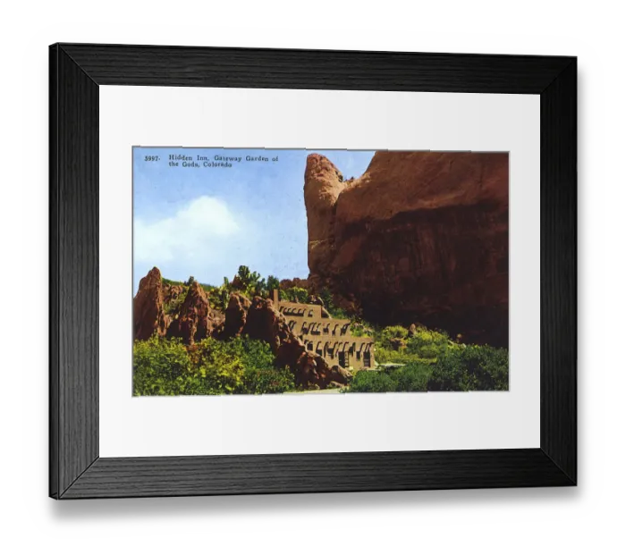 Framed Print : Hidden Inn, Gateway Garden of the Gods, Colorado, USA Framed Print : Hidden Inn, Gateway Garden of the Gods, Colorado, USA