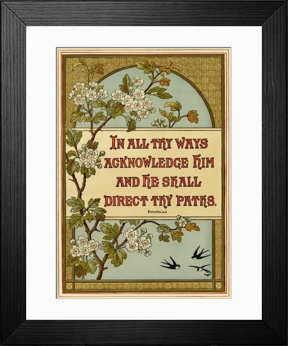 Framed Print : Religious verse 1885 Framed Print : Religious verse 1885