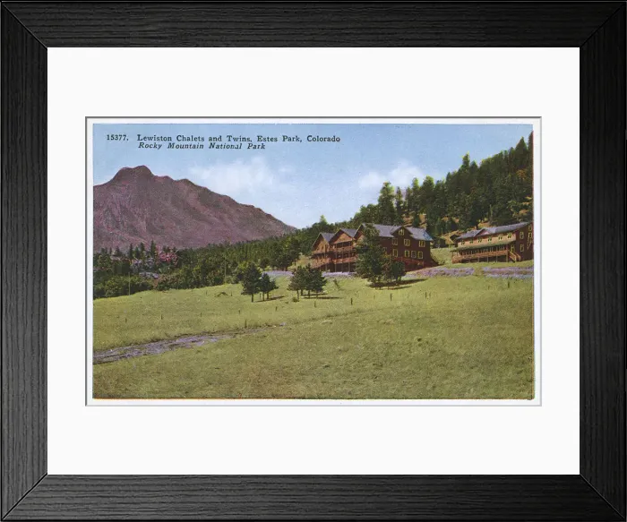 Framed Print : Lewiston Chalets, Estes Park, Colorado, USA Framed Print : Lewiston Chalets, Estes Park, Colorado, USA