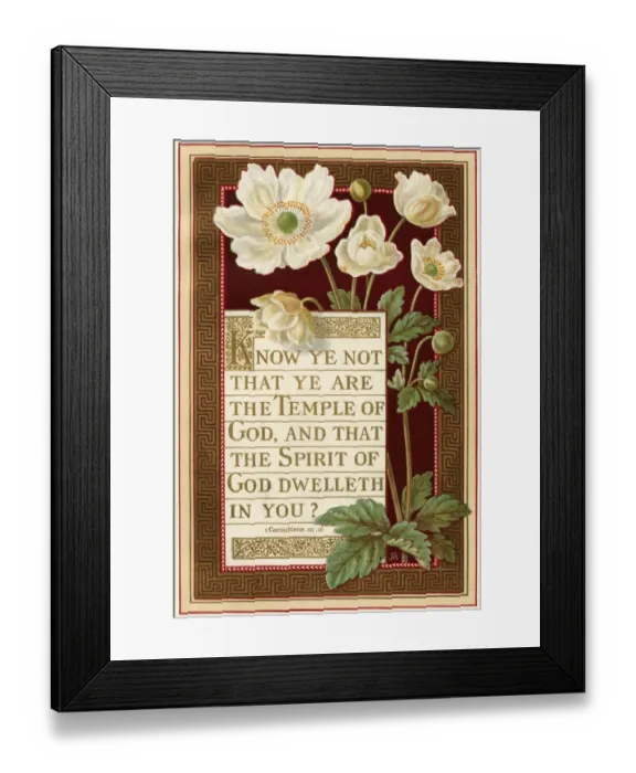 Framed Print : Religious verse 1885 Framed Print : Religious verse 1885