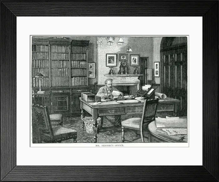 Framed Print : Sir George Newnes - English Publisher - in his office Framed Print : Sir George Newnes - English Publisher - in his office