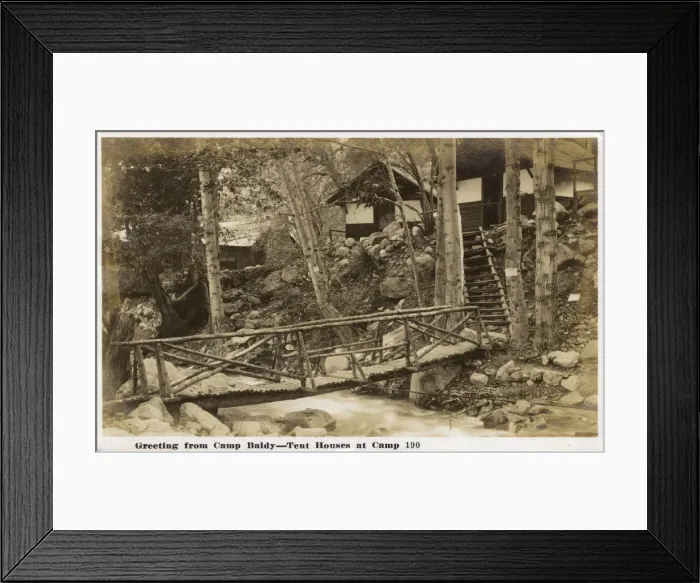 Framed Print : Tent houses at Camp Baldy, San Bernardino County, California