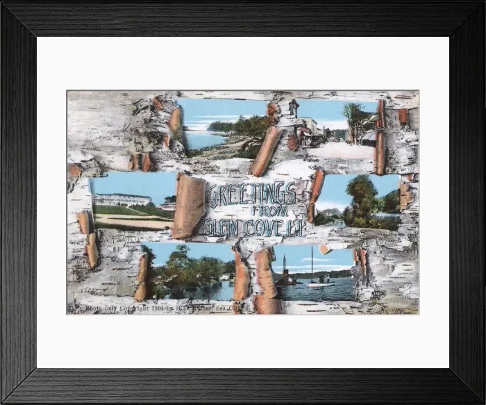 Framed Print : Greetings from Glen Cove, Long Island, New York State, USA Framed Print : Greetings from Glen Cove, Long Island, New York State, USA