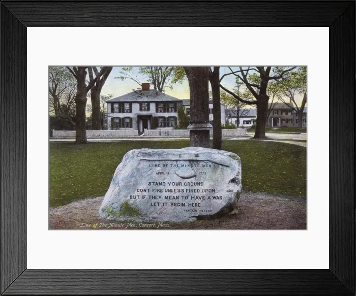 Framed Print : Line of the Minute Men at Concord, Massachusetts, USA Framed Print : Line of the Minute Men at Concord, Massachusetts, USA
