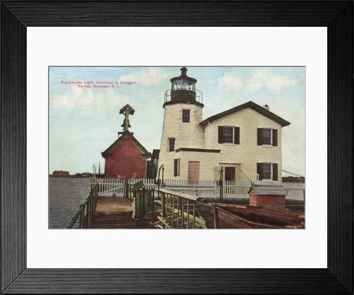 Framed Print : Breakwater Light, Newport Harbour, Rhode Island, USA Framed Print : Breakwater Light, Newport Harbour, Rhode Island, USA