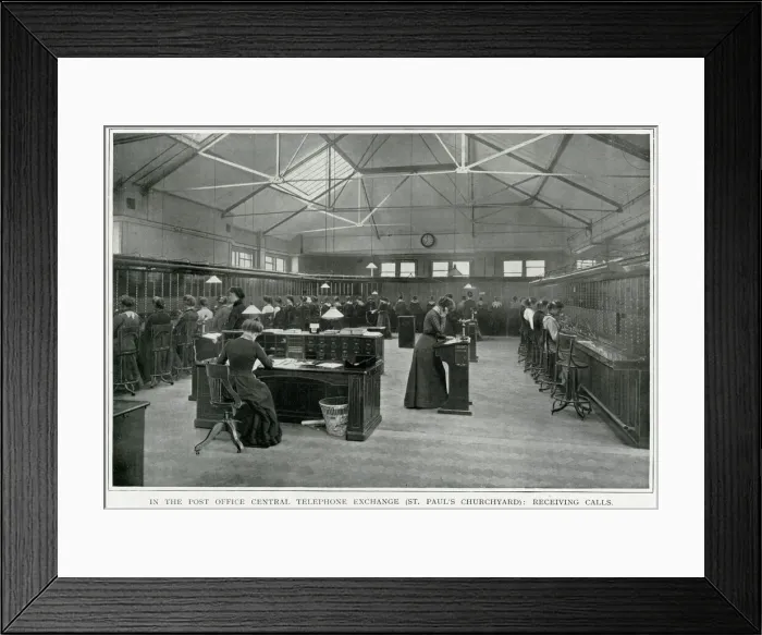 Framed Print : Central telephone exchange 1903 Framed Print : Central telephone exchange 1903
