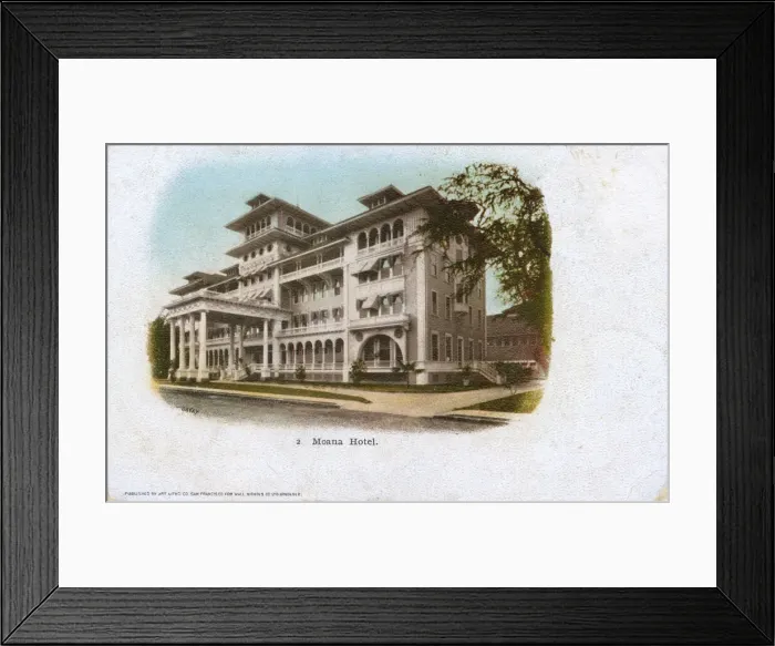 Framed Print : Moana Hotel, Waikiki, Honolulu, Hawaii, USA Framed Print : Moana Hotel, Waikiki, Honolulu, Hawaii, USA