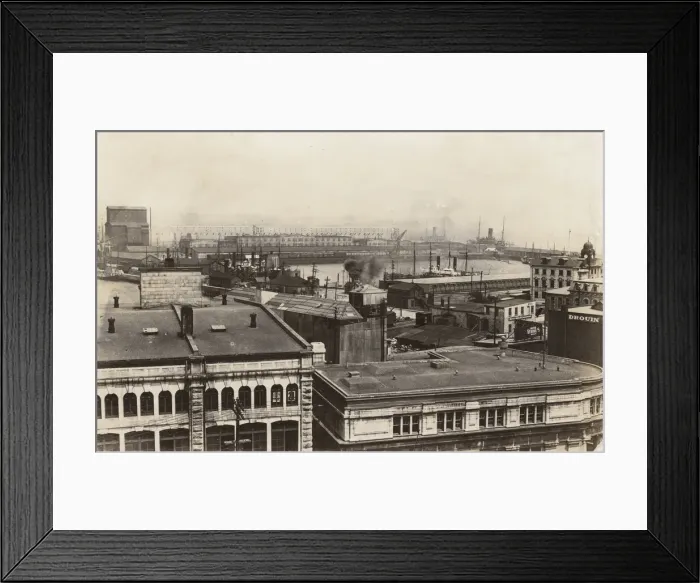Framed Print : Roottop view of docks, Montreal, Quebec, Canada Framed Print : Roottop view of docks, Montreal, Quebec, Canada