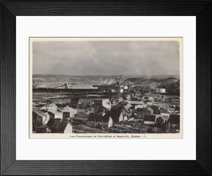 Framed Print : Panorama of Port Alfred and Bagotville, Quebec, Canada Framed Print : Panorama of Port Alfred and Bagotville, Quebec, Canada