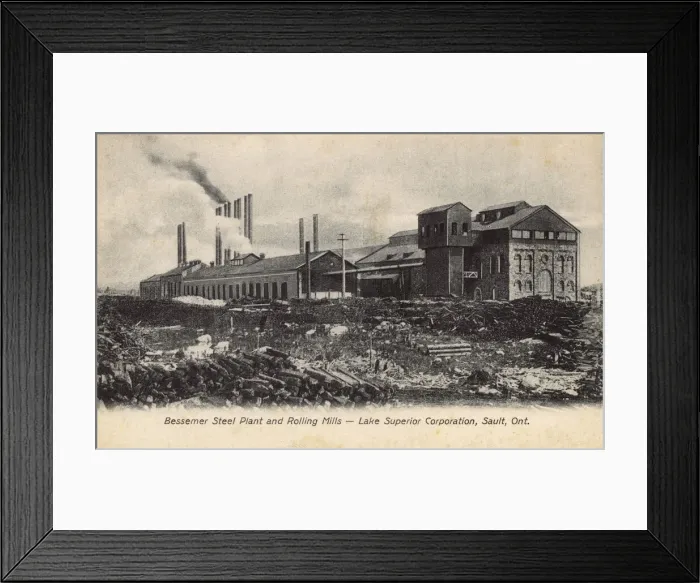 Framed Print : Bessemer steel plant, Sault Sainte Marie, Ontario, Canada Framed Print : Bessemer steel plant, Sault Sainte Marie, Ontario, Canada