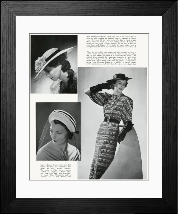 Framed Print : Ascot hats 1937 Framed Print : Ascot hats 1937