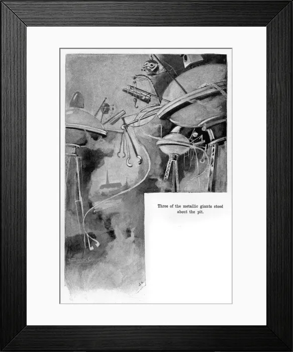 Framed Print : War of the Worlds by H. G. Wells - First Publication Framed Print : War of the Worlds by H. G. Wells - First Publication