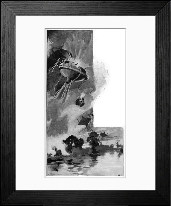 Framed Print : War of the Worlds by H. G. Wells - First Publication Framed Print : War of the Worlds by H. G. Wells - First Publication