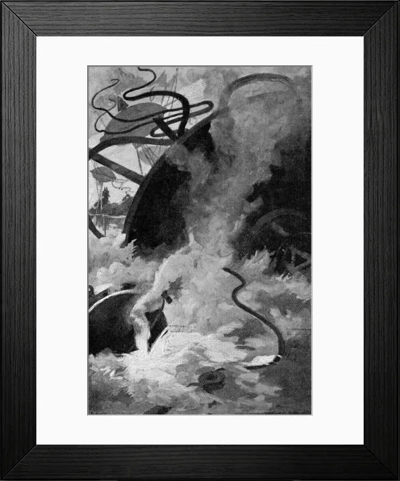 Framed Print : War of the Worlds by H. G. Wells - First Publication Framed Print : War of the Worlds by H. G. Wells - First Publication