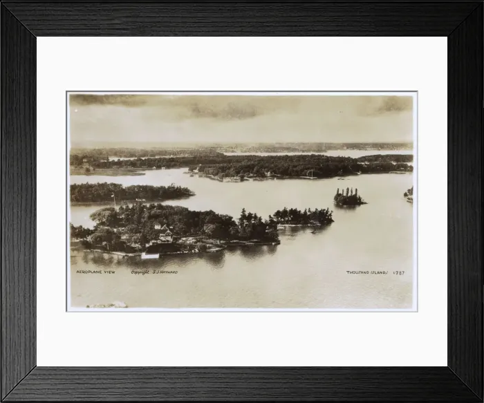 Framed Print : Aerial view, Thousand Islands, St Lawrence River, Canada Framed Print : Aerial view, Thousand Islands, St Lawrence River, Canada