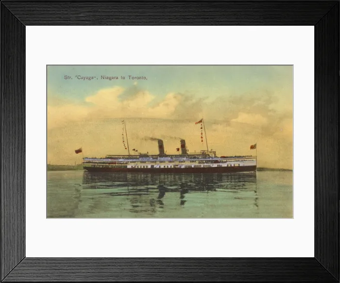 Framed Print : Steamer Cayuga, Niagara to Toronto, Canada