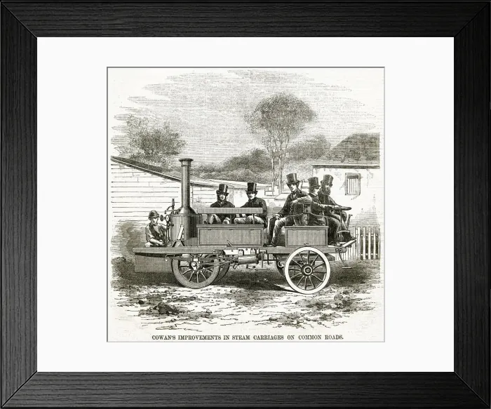 Framed Print : Cowans improvement steam carriage 1861 Framed Print : Cowans improvement steam carriage 1861
