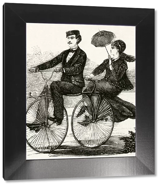 Two-seated velocipede 1869